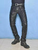 Men's Leather Pant Lace Up Bikers