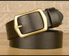 Men’s Genuine Cowhide Leather Belt with Copper Buckle
