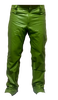 Men's Real Leather Green Pants