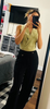 Women's Lapel Collar Wrap Crop Top Workwear Vest