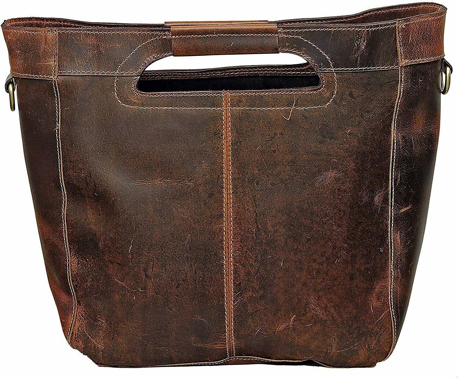 Leather messenger bag for women crossbody
