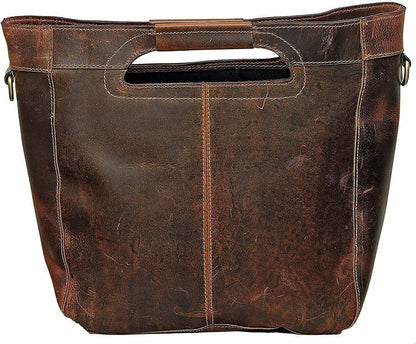 Leather messenger bag for women crossbody