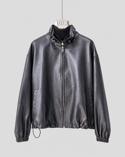 Women’s Leather Jacket Genuine Sheepskin Lightweight Relaxed Short Style