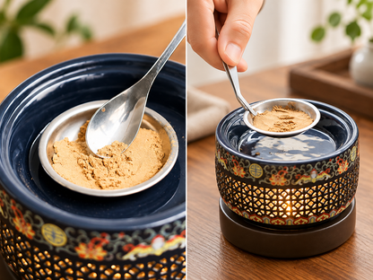 Ceramic Incense Burner with Adjustable Temperature Timer Control