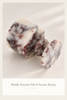Natural Marble Goblet Candle Holder with Rounded Stem and Red Veining