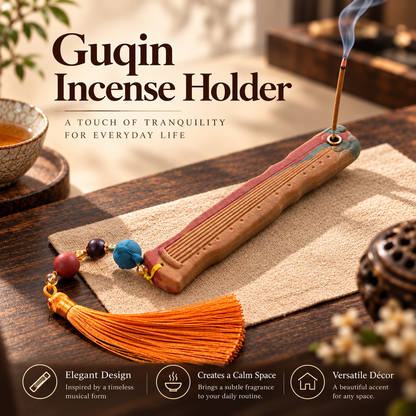 Incense Stick Holder Guqin Inspired Decorative Tassel Tabletop Accent
