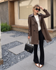 Women's Brown Sheepskin Leather Trench Coat with Belt