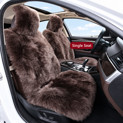 Genuine Sheepskin Car Seat Covers with Long Plush Wool