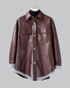 Women’s Brown Leather Jacket Waxed Sheepskin Mid Length Style
