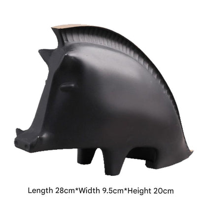 Modern Art Wild Boar Ornament Resin Sculpture for Home Décor