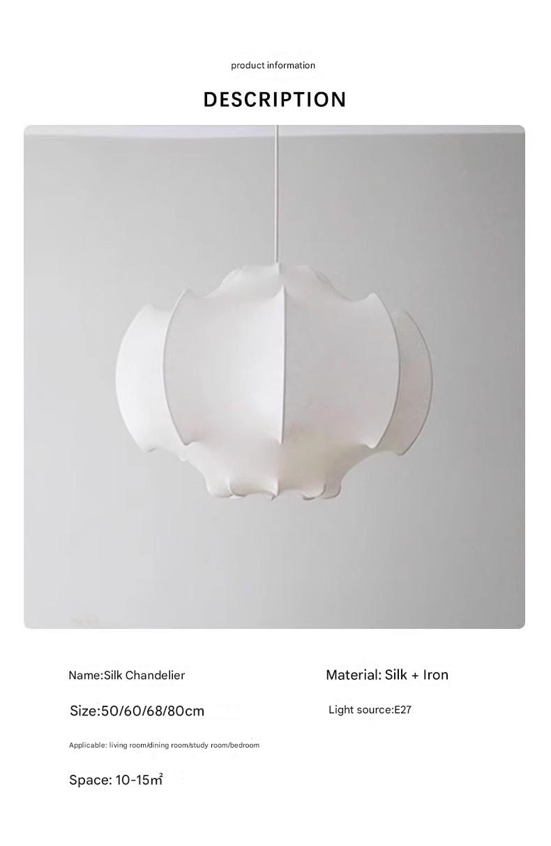 Japanese Wabi-Sabi Silk Chandelier Pendant Light