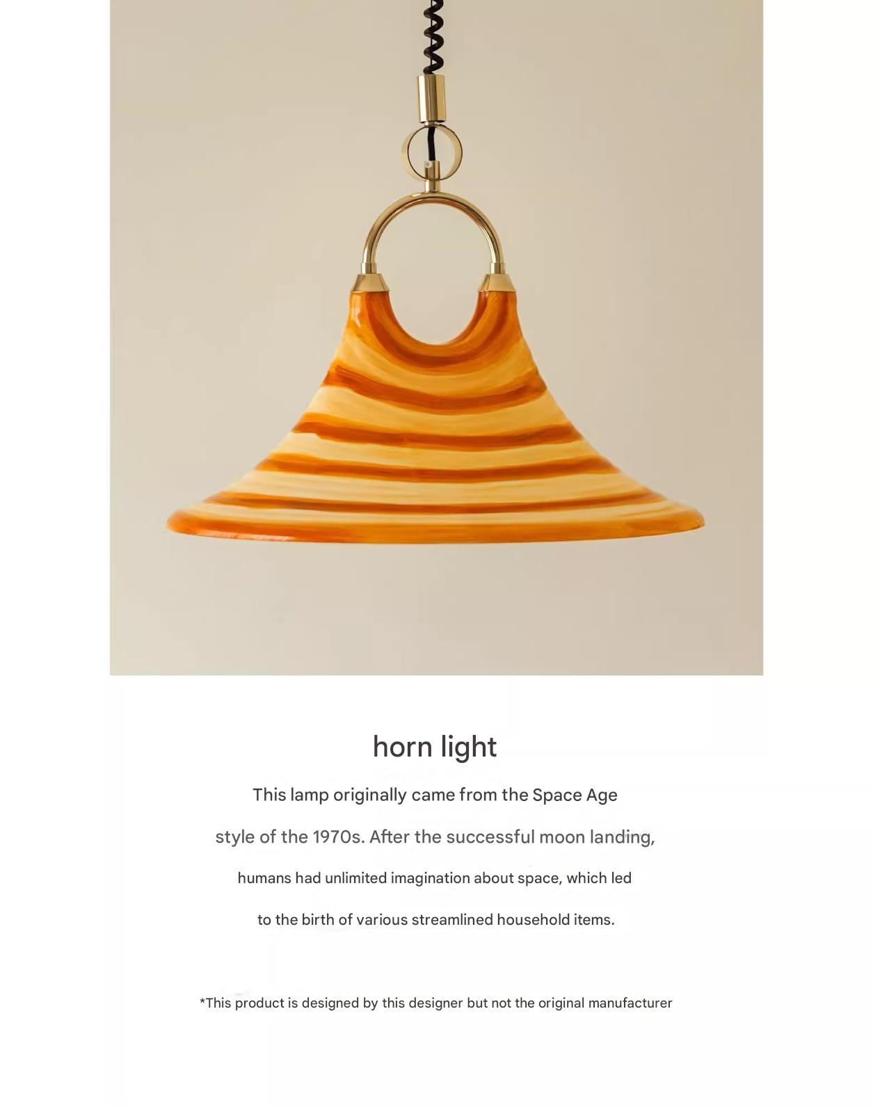 Retro Horn Pendant Light Adjustable Plexiglass Ceiling Chandelier