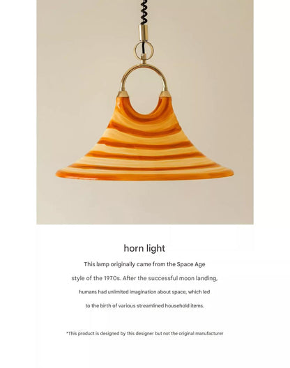 Retro Horn Pendant Light Adjustable Plexiglass Ceiling Chandelier