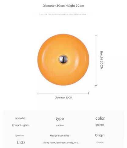 Nordic Donut Wall Lamp Bauhaus Touch Dimming Bedroom Light