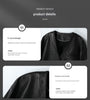 Women’n Leather Jacket Black V-Neck Wide Fit Mid-Length