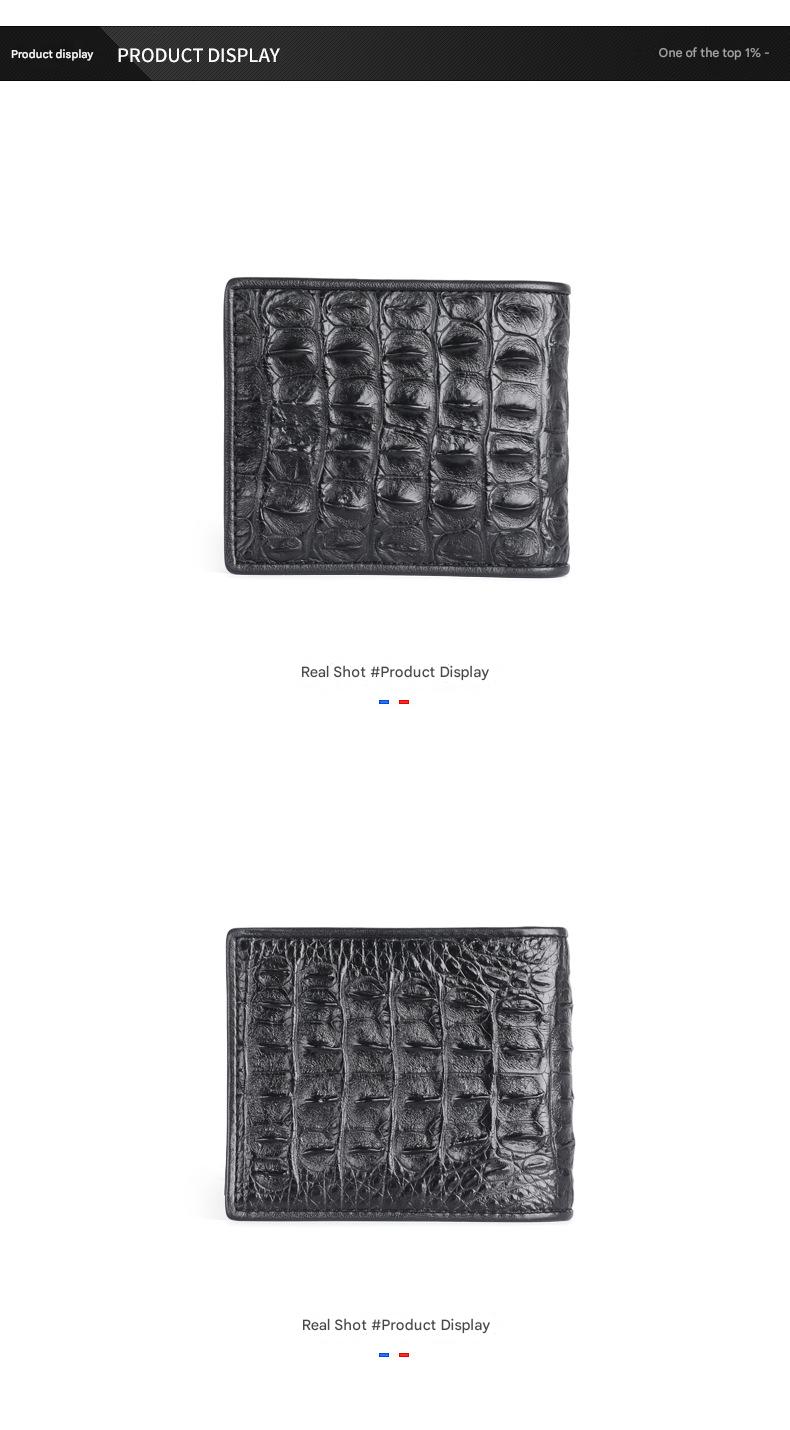 Men’s Genuine Crocodile Leather Bifold Wallet