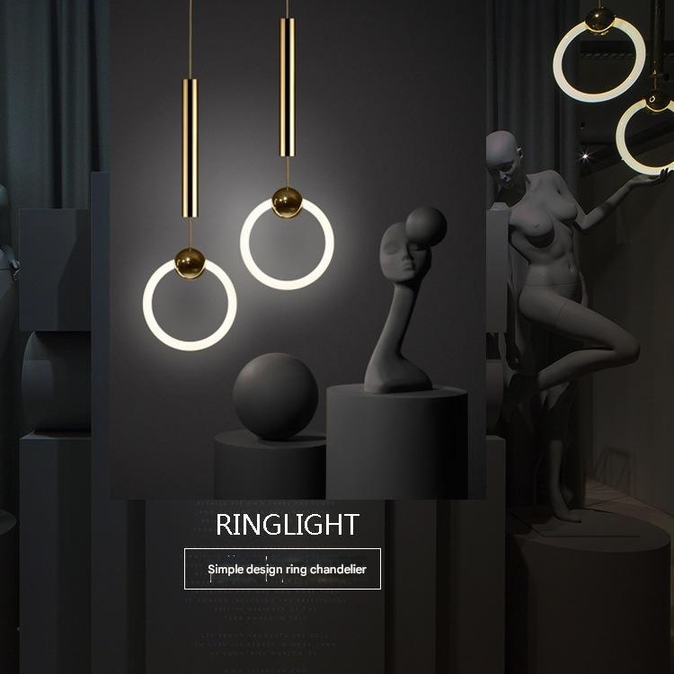 Nordic Postmodern Ring Chandelier Ceiling Lamp for Modern Interiors