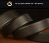 Men’s Full-Grain Leather Belt with Monkey Zodiac Gold Buckle