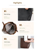 Genuine Leather Shopper Tote Bag for Women