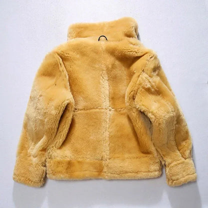 Mens Shearling Leather Aviator Jacket