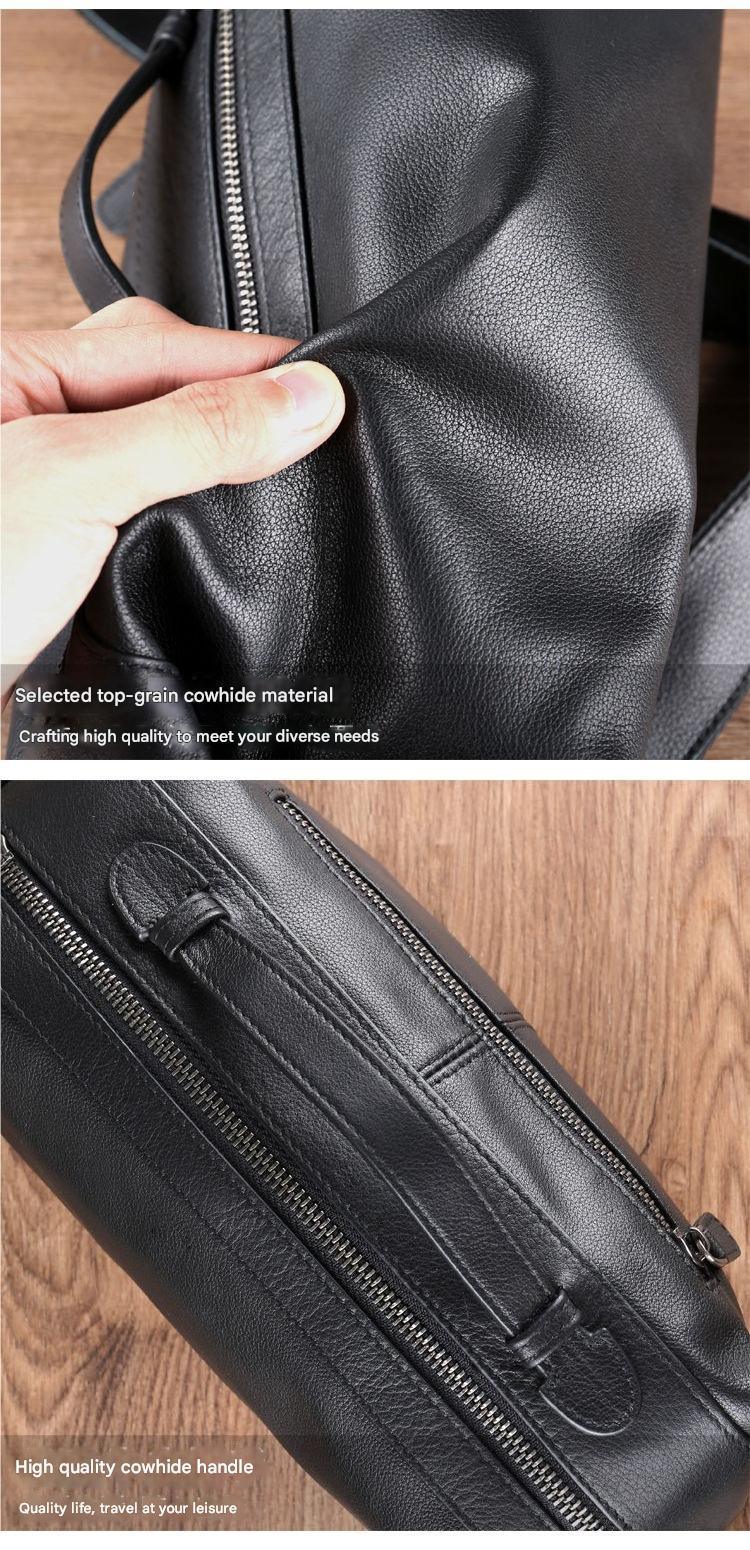 Men’s Full-Grain Cowhide Crossbody Chest Bag