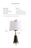 Modern scandinavian brass black table lamp