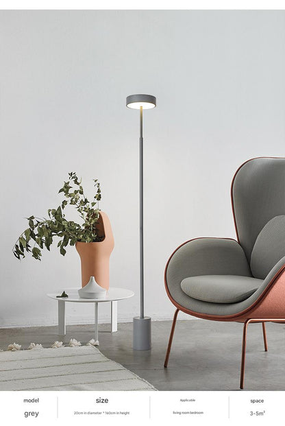 Nordic minimalist column led standing floor lamp