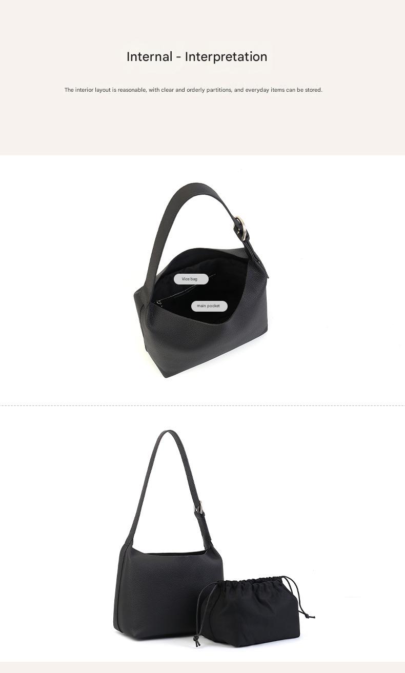 Women’s Top-Grain Leather French Hobo Shoulder Bag