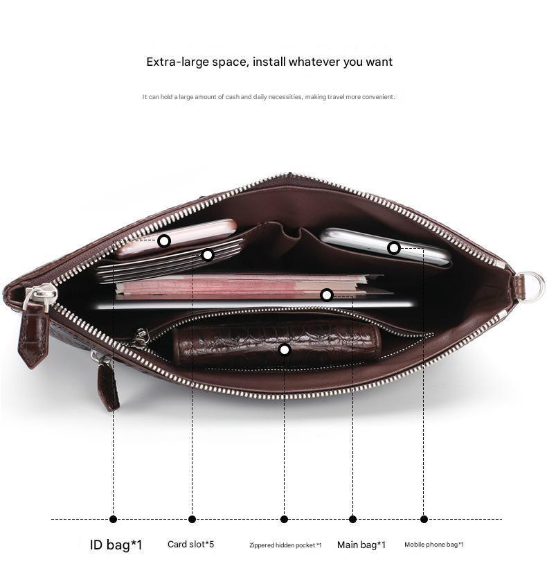 Men’s Crocodile Leather Clutch Bag