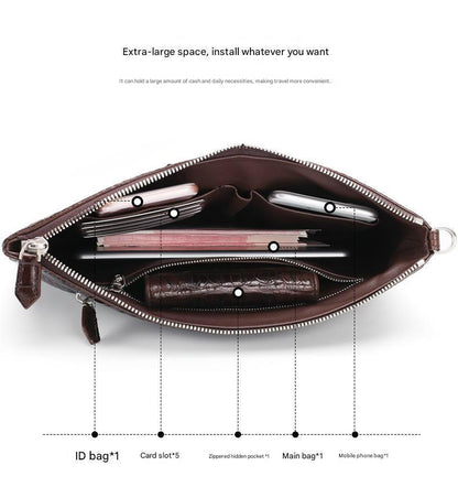 Men’s Crocodile Leather Clutch Bag
