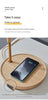 Nordic scandi wooden wireless charging table lamp