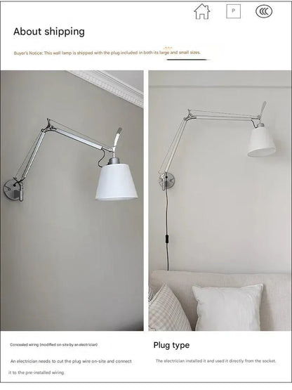 Adjustable Italian Swing Arm Wall Light