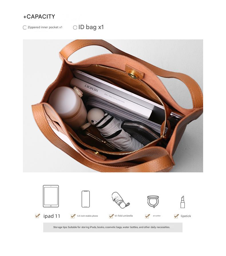 Women’s Genuine Leather Work Tote Bag