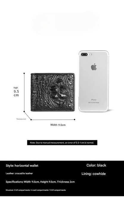 Men’s Genuine Crocodile Leather Wallet