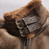 Men’s Real Fur Sheepskin B3 Bomber Leather Jacket