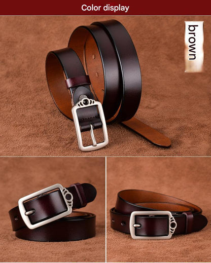women’s genuine leather retro belt 5 105 cm