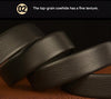 Men’s Full-Grain Leather Belt with Gold Tiger Buckle