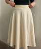 high waisted maxi flared skirt