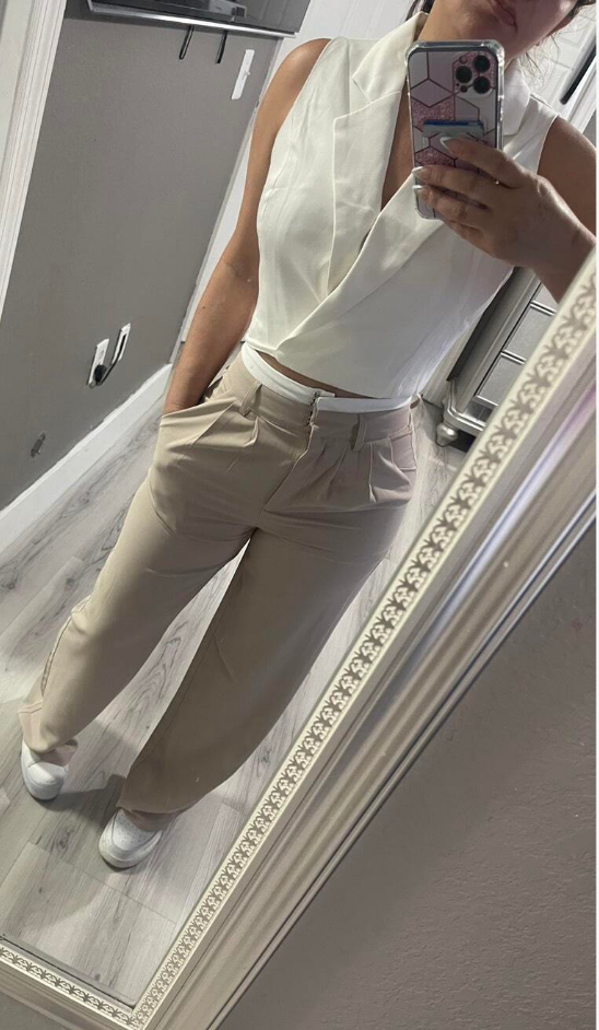 Women Wide Leg Suit Pants