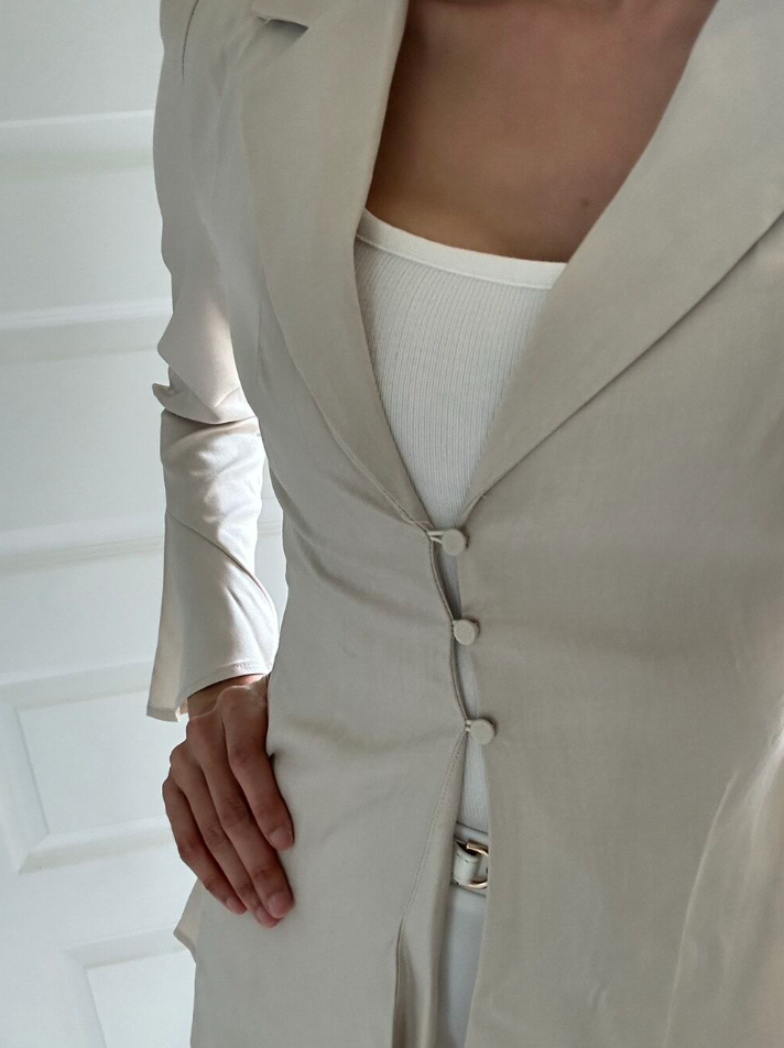 womens button up blouse blazer