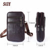 Men’s Genuine Leather Phone Pouch Waist Belt Bag Holster Carry