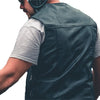 Black Leather Vest Men – Classic Button Biker Vest