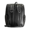 black cowhide backpack leather diaper travel bag