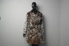 Black And White Cowhide Trench Coat Womens – Real Hair On Hide Long Coat