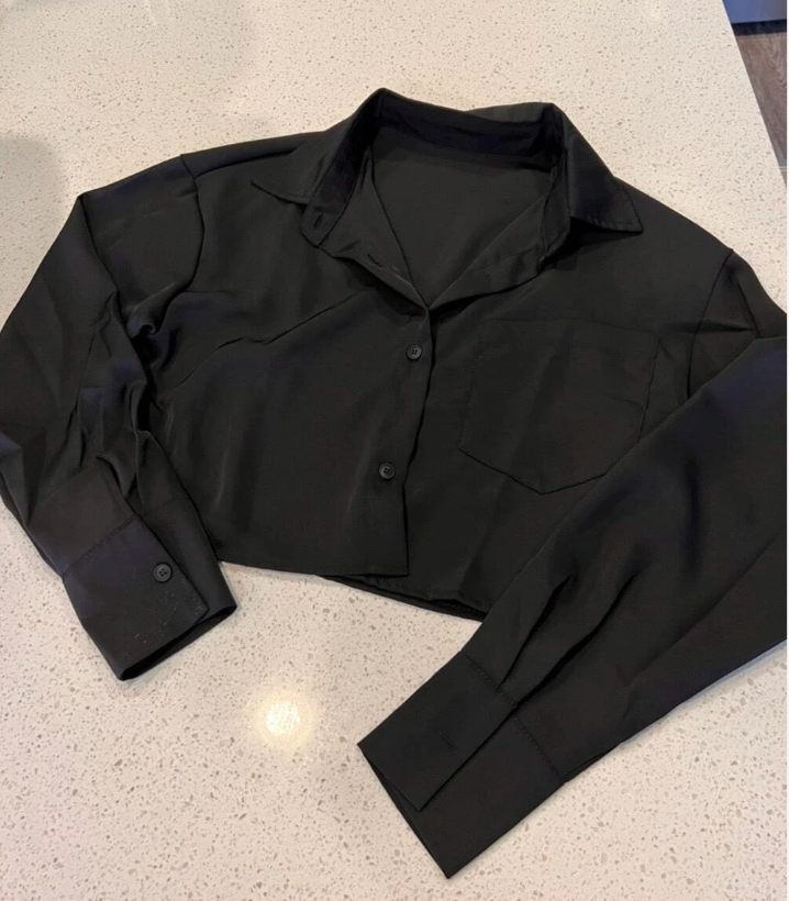 cropped blouses for women summer spring