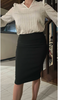 High Waisted Knee Length Pencil Skirt