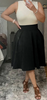 High Waisted Flare Pleated Skirt