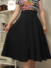 high waisted maxi flared skirt