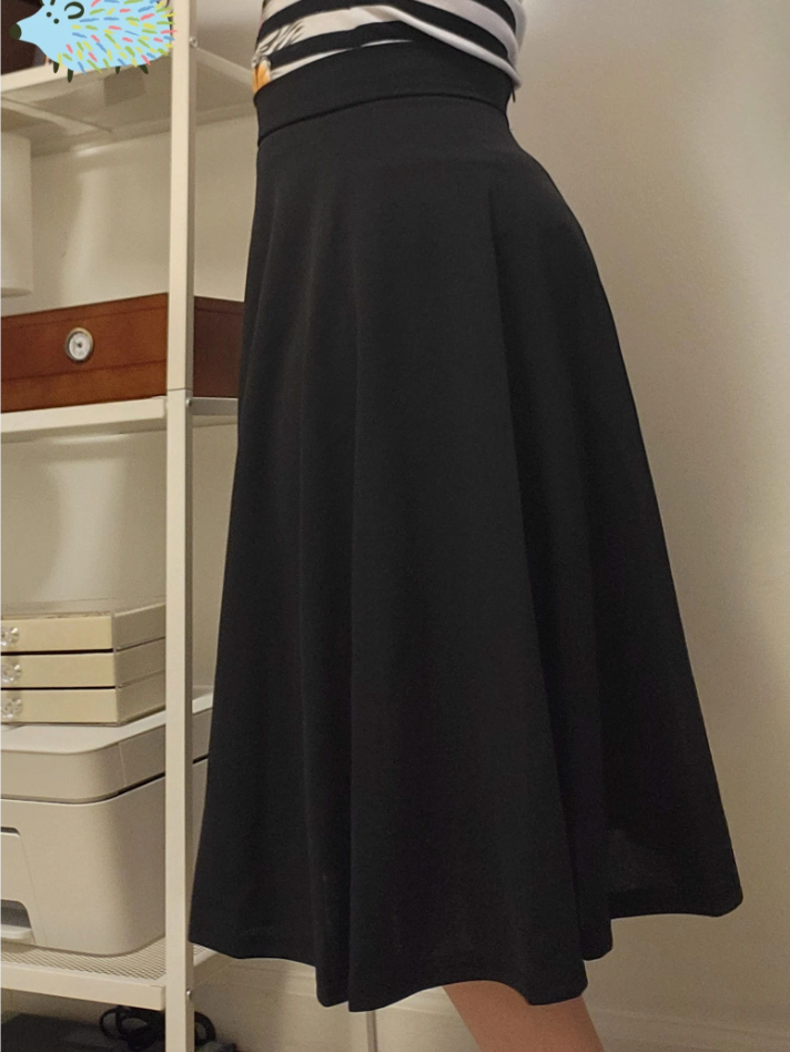 high waisted maxi flared skirt