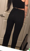 Women High-Waisted Black Trousers Pants